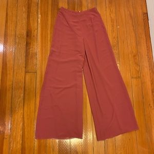 Salmon colored wide leg ai do pants